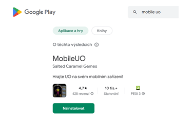 google play inštalácia mobileuo